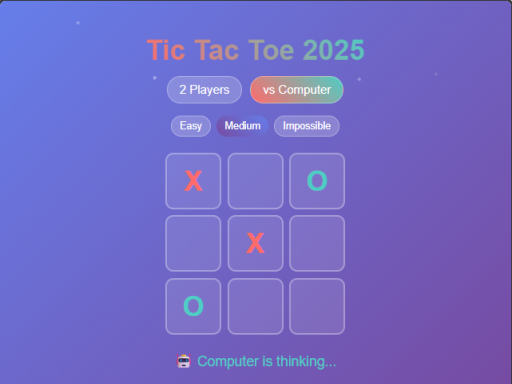 Play Tic Tac Toe 2025